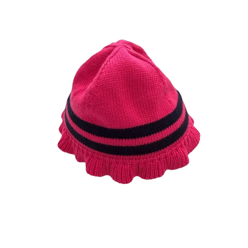 Ralph Lauren Infant knitted‎ Hat Pink SZ-9M-24M 75% Pima Cotton 25% Wool One SZ